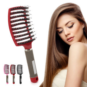 YOOKIILYE Hair Brush Scalp Massage Comb Hairbrush Bristle&Nylon Women Wet Curly Detangle Hair Brush for Salon Hairdressing Styling Tools