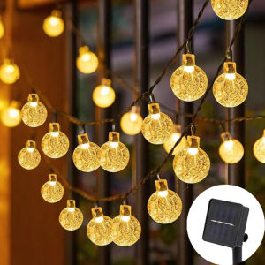 Solar String Lights Garden Outdoor Crystal Ball Fairy Light Home Patio Yard Christmas Tree Decoration Lamp Wedding Decoration