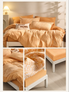 Stylish 100% Cotton Flannel Four-Piece Bedding Set