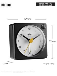 Braun | Aesthetic Silent Simple Desk Clock