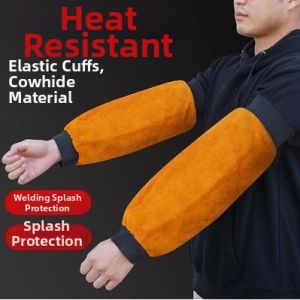 Flame-Resistant Leather Welding Sleeve