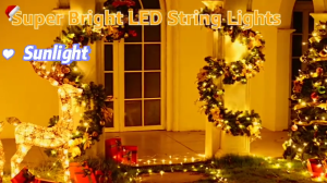 2026 Lampu Raya 10M100LED Fairy Icicle String Lights Outdoor Waterproof for Hiasan Holiday Party Wedding Decorations