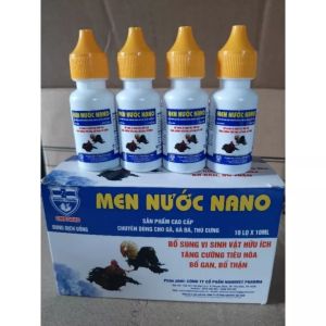 Men nước Nano lọ 10ml cho gà đá gà chọi thú cưng