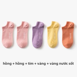 Tất Ngắn Cotton Nguyên Chất Thoáng Khí Chống Mùi Mùa Hè Mỏng Cho Trẻ Em Và Bé Gái Tất Thuyền Cho Bé Trai Và Bé Gái
