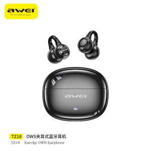 Awei TZ18 Clip On Wireless Earphone Bluetooth 6.0 Open Earclip Earbuds for Women Dolby Sound Heavy Bass Ultra-Lightweight