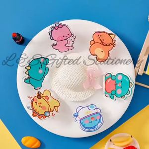 L&S Gifted Stationery Kawaii Dinosaur Acrylic Decoration Clip Cute Dinosaur Binder Clips Paper Snacks Stationery Office Supplies Door Gifts 亚克力恐龙小夹子