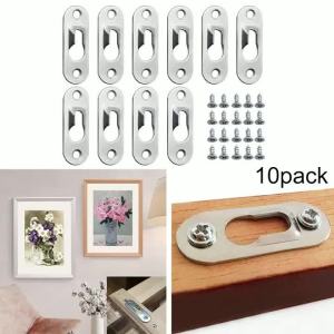 Metal Picture Frame Hangers Two Hole 10pcs/set 43mm X 16mm Hanging Bracket Plate Home Supply Hot New Practical