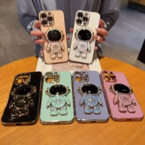 3D Astronaut holder เคสไอโฟน For iPhone เคส ไอโฟน7 8 7P 8P 11 12 13 14 Plus/Pro/Pro Max/X XS XR #21