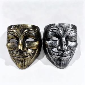 2Pcs Vintage Venetian Masquerade Mask For Man Women Adjustable Strap Couple Halloween Wedding Carnival Party Costume Prop