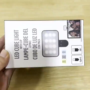 UORRIS Portable Universal Clip-on LED Selfie Light 3 Modes Adjustable Mini Pocket Live Stream Video Lamp Eye Protection Recharg