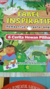 [Dapat 6 Buku Fabel] Buku Cerita Anak Bergambar / Buku Dongeng Anak Bergambar Bilingual Fabel Pembentuk Karakter Impian Panda Tupai Lebah Sendirian Beruang Antre Rubah Berubah