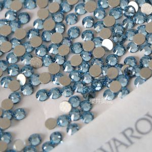 Genuine Goods Shijia Huazi Austria Nail Beauty Crystal Swarovski Diamond 2058 Flats 202 Light Sky Blue Color round DIY Ornament