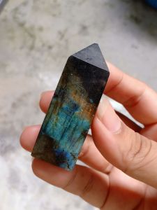 Labradorite 🔮ลาบราโดไรต์ #T05 ความสูง 5.8 cm ทรงแท่ง หินธรรมชาติ หินสะสม