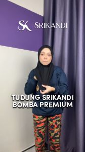 SriKandi Hitam Tudung Army Navy Bomba Tudung Sicomel Original Tudung Sarung Selesa On point