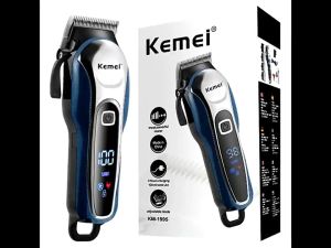 Kemei Hair Clipper Professional LCD Monitor Hair Trimmer Men Beard KM-1995 Electric Cutter Hair Cutting Machine Cordless Clipper