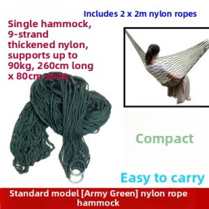 PATGEAR | Thickened Nylon Roped Mesh Net Bed Hammock Chair