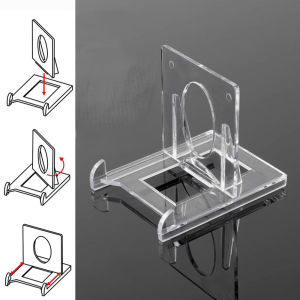 YESPERY 1/3PCS Clear Acrylic Easels Plate Holders Transparent Display Dish Stand Rack Weddings Photo Picture Frame Display Stand Pedestal Holder