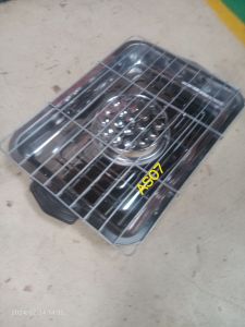 TERBARU..panggangan Happy grill roaster bbq LOYANG KOTAK full pres staenless couting ukuran 40*26*5cm