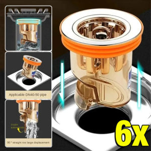 YESPERY 1/3/6Pcs Gravity-Induction Floor Drain-Core Toilet Deodorant Anti-Odor No Smell Bathroom Toilet Sewer Shower Drain for Kitchen