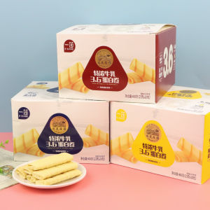 Bánh Tráng Tráng Trứng Đặc Biệt Đặc Sữa Đặc 36% Của Yisha 460g Tráng Miệng Chiều Chiều Bánh Quy Nướng Bánh Quy Trứng