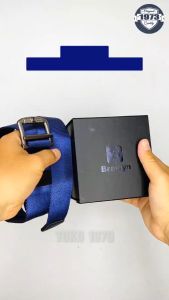 BREWYN LEO Double Metal Buckle Canvas Belt/Ikat pinggang pria