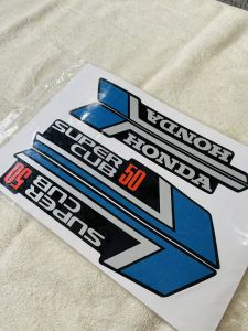 Bộ tem dán xe máy honda cub 50 keo siêu dính sắc nét