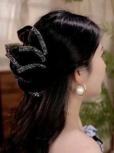 กิ๊บติดผมรูปฉลามหัวใจหรูหรา ทรงเรียบง่าย สไตล์เกาหลี ประดับผมแบบมัดหางม้า กิ๊บติดผมแบบมัดหางม้าขนาดเล็ก สไตล์ฝรั่งเศส