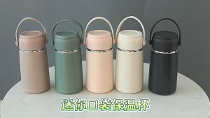 TUMBLER TERMOS HOT & COOL 350 ML DENGAN SARINGAN DAN HANDLE / PORTABLE VACUUM CUP INSULATED BOTTLE STAINLESS STEEL 304 / COFFEE TUMBLER / TERMOS TAHAN PANAS & DINGIN