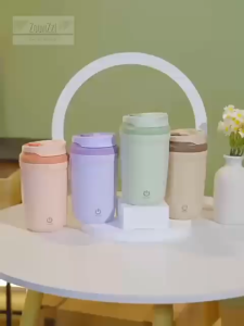 Portable 400ml Electric Self Stirring Coffee Tumbler Cup Mug with Lid USB Rechargeable Stainless Steel Leak-proof Automatic Electric Lazy Insulated Mixing Coffee Tea Cup Mug Home Office Travel Washable Reusable Cawan Kopi Automatik Kacau Tahan Panas 自动搅拌杯