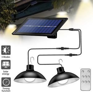 2/1 Head Solar Pendant Light & Remote Outdoor Lamp: A Comprehensive Guide