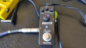 Rowin Electric Guitar Bass Effect Booster Pedal Pure Analog Boost Bass/Treble/Volume Shape Your Tone Mini Size True Bypass