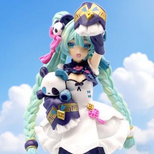 Bandai | 15CM Anime Hatsune Miku X Cinnamoroll Figure Anime Peripheral Collectible Models Decorative Decorations Children Kawaii Gift