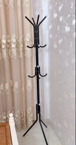 Multi-hook tree-shaped hanging rod coat rack