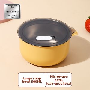 YOULUNMEI | 304 Stainless Steel Food Grade Lidded Kids Bowl Small