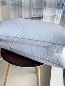 Pure Cotton White down Feather Pillow Core 48*74 Single Person Elasticity High Resilience Non-Drifting Bedding Accessories