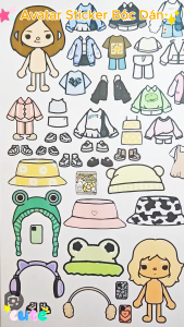 (36B)Bộ Avatar Sticker đồ chơi bóc dán đồ chơi handmade phát triển kỹ năng cho bé