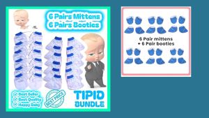3in1 Set for Newborns: Soft Fabric Essentials for 0-5 Months