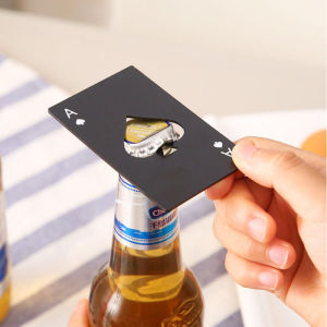 [🇵🇭 24h Delivery] Dollyy Spades Ace Bottle Opener Poker Card Stainless Steel Beer Credit Card Bar Corkscrew Capgun drinking