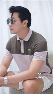 Áo Polo Nam MIXMEN DEMY M-605 vải interlock xuất xịnchuẩn form điểm nhấn dây lé hiện đại phối trẻ trung big size.