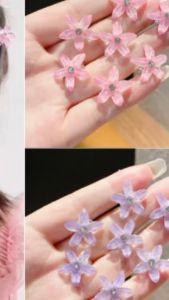 Zaman Now - Set Klip Rambut / Jepitan Mini Motif Bunga / Hair Clip Warna-Warni / Jedai Fashion / Aksesoris Rambut Stylish