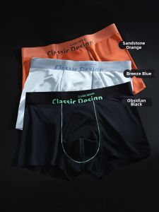 JIAZINI | Cool Sensation Antibacterial Ice Silk Silk Boxers