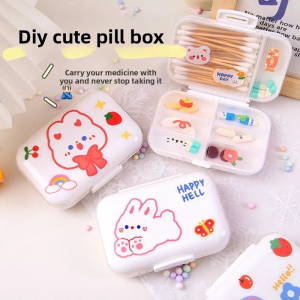 Transparent Multi-compartment Pill Box Simple Portable Home Separation Medicine Organizer for Travel Business Trip Mini Storage