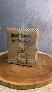 Dus Cromboloni Isi 50 / Box Cromboloni / Toast Box Dus Toast Box Bread Take Away - Kotak Roti Bakar Kraft (Isi 50 pcs)