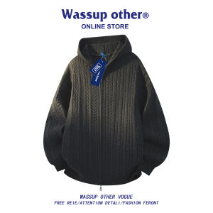 Vintage Solid Color Loose Knit Hoodie