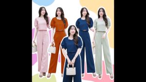 CC 18947 set 2 ชิ้น ชุดทำงาน ใส่ทำงาน ใส่เที่ยว (ฟรีไซส์ M อก 32-36 เอว26-30 สพ36-40)