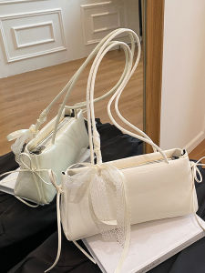 Fashionable Butterfly Knot Single Shoulder Bag Womens Handbag Underarm Bag Simple Stylish Korean Version 2025 New Arrival
