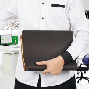 Vintage Leather Binder Notebook Large Size A4 Refillable Journals Notepad Diary for Business Office Writing Planner Stationery