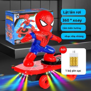 MONLEYTA | Xe lướt điện Spiderman Xe đồ chơi trẻ em Xe đạp trượt Xe đồ chơi mô phỏng Xe gấp Xe mô phỏng dành cho bé trai và bé gái
