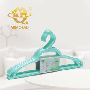 Minqiao Household Hangers Clothes Support Clothing Store Cloth Rack Windproof Seamless Drying Thickened Plastic Hanger