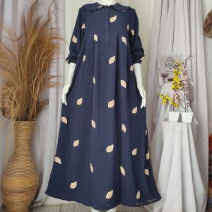 gamis crinkle bordir/gamis motif bunga/gamis terbaru pom2 seragam keluarga/gamis cantik murah bisa cod